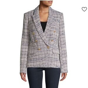 L'AGENCE Kenzie Double Breasted Tweed Blazer